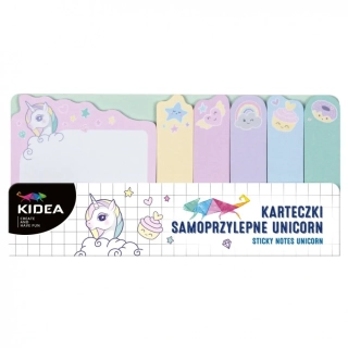 SAMOLEPÍCÍ PAPÍRKY JEDNOROŽEC, 6ks/bal.