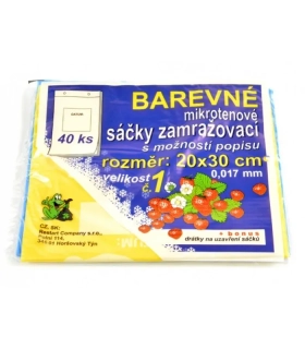SÁČEK ZAMRAZOVACÍ č.1 20x30/ 40ks BAREVNÝ
