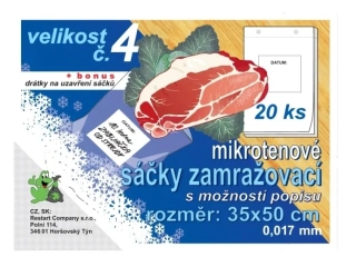 SÁČEK ZAMRAZOVACÍ č.4 35x52 20ks ČIRÝ
