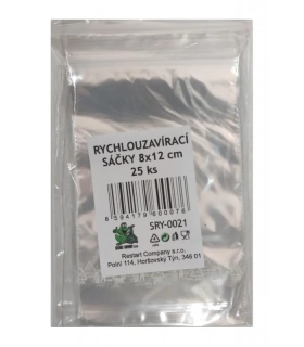 SÁČEK PE 8x12 cm ZAVÍRACÍ/BALENÍ 25ks
