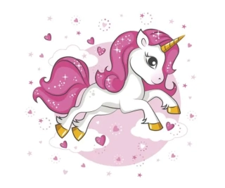 UBROUSKY DAISY L (20ks) PINK HEART UNICORN 030501