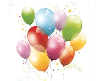 UBROUSKY DAISY L (20ks) BIRTHDAY BALLOONS 010001