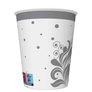 PAPÍROVÝ KEMLÍMEK 0,25l/8 ks ORNAMENT SILVER K054601