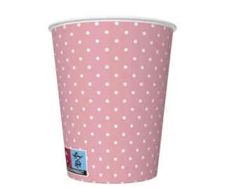 PAPÍROVÝ KEMLÍMEK 0,25l/8 ks WHITE DOTS ON PINK K036803