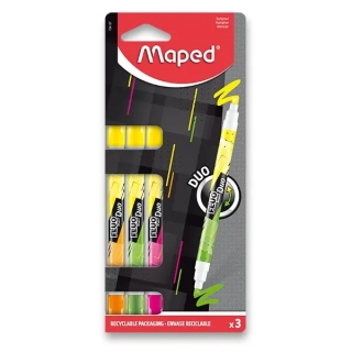 ZVÝRAZŇOVAČ MAPED FLUO PEPS DUO NEON SADA 3 KS