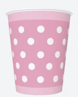 PAPÍROVÝ KEMLÍMEK 0,25l/8 ks PINK DOTS K038307