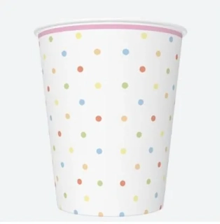 PAPÍROVÝ KEMLÍMEK 0,25l/8 ks UNICORN WITH PASTEL DOTS K027001