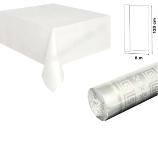 PAPÍROVÝ UBRUS 1,2X1 m BÍLÝ