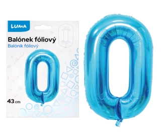 BALÓNEK FOLIOVÝ č. 0 MODRÝ 43cm LUMA