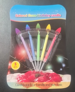 DORTOVÉ SVÍČKY S BAREVNÝM PLAMENEM 4 ks