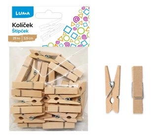 KOLÍČEK 3,5cm NATUR 25ks LUMA