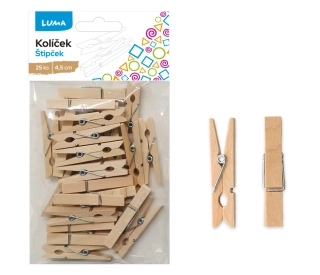 KOLÍČEK 4,5cm NATUR 25ks LUMA