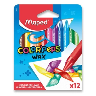 VOSKOVKY MAPED COLOR PEPS WAX 12 BAREV, TROJHRANNÉ