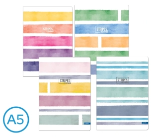 KNIHA ZÁZNAMOVÁ A5 LINKA 96l STRIPES mix