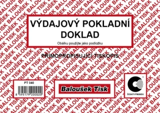 VÝDAJOVÝ POKLADNÍ DOKLAD JEDNODUCHÉ ÚČETNICTVÍ SAMOPROPIS PT040