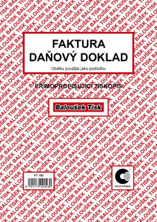 FAKTURA ZA HOTOVÉ - DAŇOVÝ DOKLAD A5 SAMOPROPIS  PT199