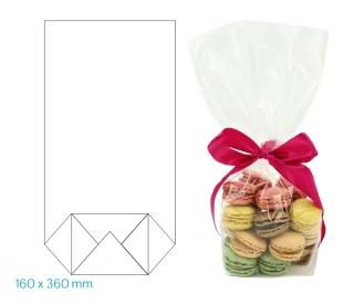 SÁČEK CELOFÁN 160 x 360 MM KŘÍŽOVÉ DNO LUMA