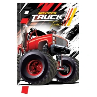 JUNIOR PAMÁTNÍK 14x18 cm, 80 LISTŮ, BEZ LINEK - MONSTER TRUCK TEAM