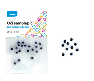 OČI KULATÉ 7MM 20KS SAMOLEPÍCÍ LUMA