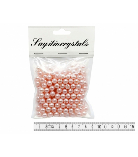 KORÁLKY PERLIČKY 8MM/150KS LOSOSOVÉ
