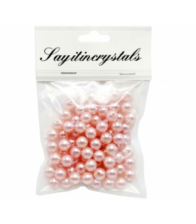 KORÁLKY PERLIČKY 10MM/80KS LOSOSOVÉ