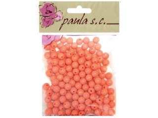 KORÁLKY PLASTOVÉ 8MM LOSOSOVÁ RŮŽOVÁ