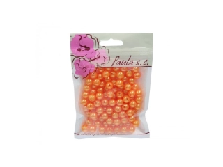KORÁLKY PLASTOVÉ 10MM ORANŽOVÉ LESK