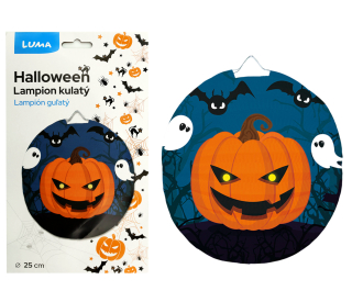 LAMPION 25cm KULATÝ HALLOWEEN DÝNĚ LUMA