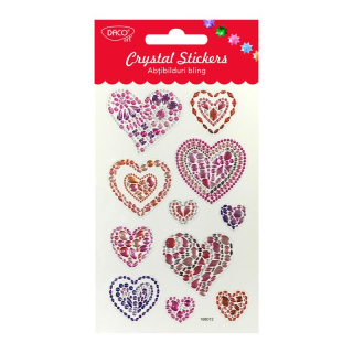 SAMOLEPKY CRYSTAL SRDÍČKA MIX