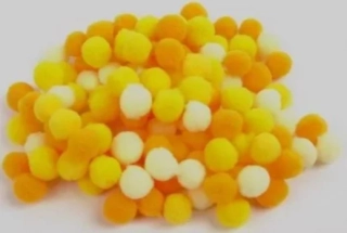 BAMBULKY AKRYLOVÉ 10mm ŽLUTÉ