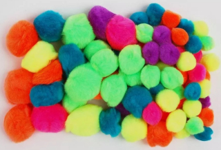 BAMBULKY AKRYLOVÉ NEON MIX