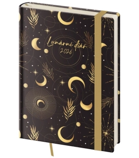 TÝDENNÍ DIÁŘ B6 LUNÁRNÍ LUNA S GUMIČKOU (DZ440-1-26)