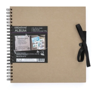 ALBUM SCRAPBOOK 30,5x30,5cm HNĚDÁ