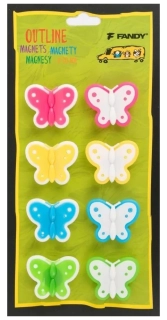 MAGNETY 3cm 8ks OUTLINE MOTÝL