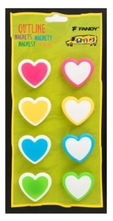 MAGNETY 3cm 8ks OUTLINE SRDCE
