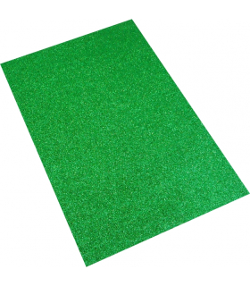 PĚNA DEKORAČNÍ A4 GLITR ZELENÁ