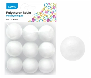 POLYSTYREN - KOULE 40mm LUMA