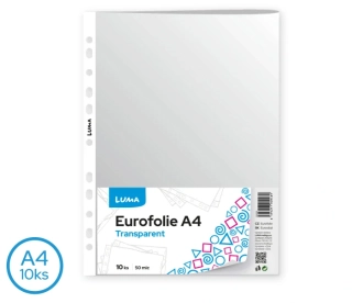EUROFÓLIE A4 TRANSPARENTNÍ 10ks LUMA