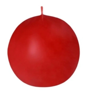 SVÍČKA KOULE 80 mm ČERVENÁ