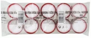 HŘBITOVNÍ SVÍČKA 24 g,  ČERVENÁ 10 ks