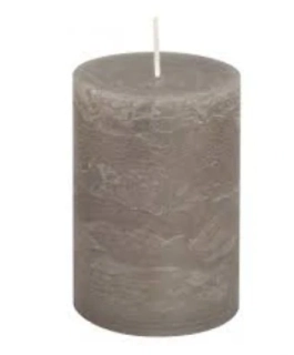 SVÍČKA RUSTIC VÁLEC 80x68 mm ŠEDÁ