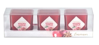 SADA VONNÝCH SVÍČEK VE SKLE 3 ks SPICED APLLE