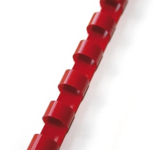 HŘBET PRO KROUŽKOVOU VAZBU 10 mm ČERVENÝ