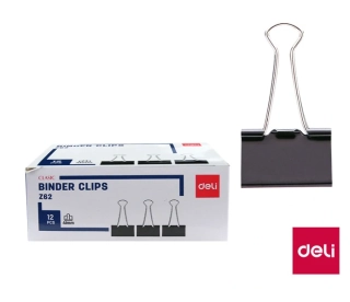 BINDER CLIP 41mm, 12ks DELI EZ62