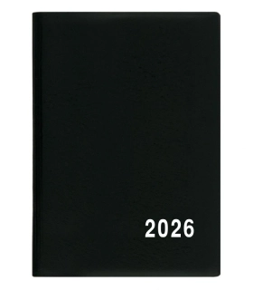 ZÁZNAMNÍK MĚSÍČNÍ ANEŽKA PVC ČERNÝ 2026