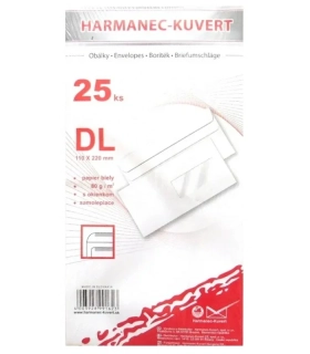OBÁLKA POŠTOVNÍ DL/25 SAMOLEPÍCÍ S OKÉNKEM