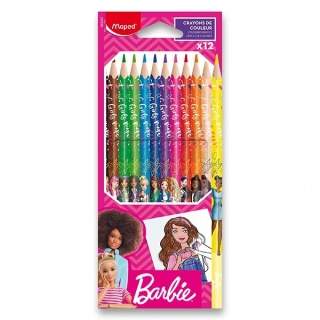 PASTELKY MAPED BARBIE - 12 BAREV