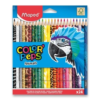 PASTELKY MAPED COLOR PEPS ANIMALS - 18 BAREV
