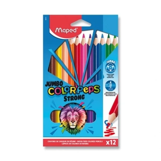 PASTELKY MAPED COLOR PEPS JUMBO STRONG - 12 BAREV