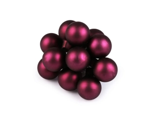 VÁNOČNÍ SKLENĚNÉ BAŇKY PR. 2c cm, 12 ks PINK MAT